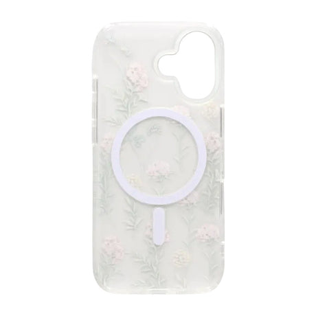 iPhone 17 Cover med blomstermønster og mat finish samt MagSafe Grøn