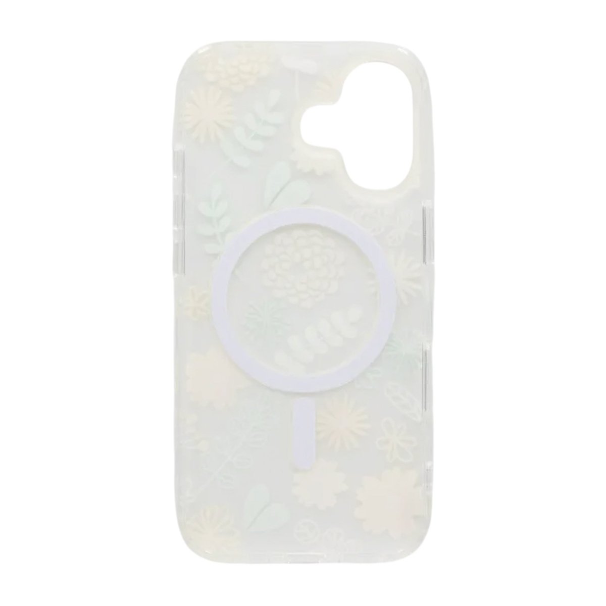 iPhone 17 Cover med blomstermønster og mat finish samt MagSafe Gul