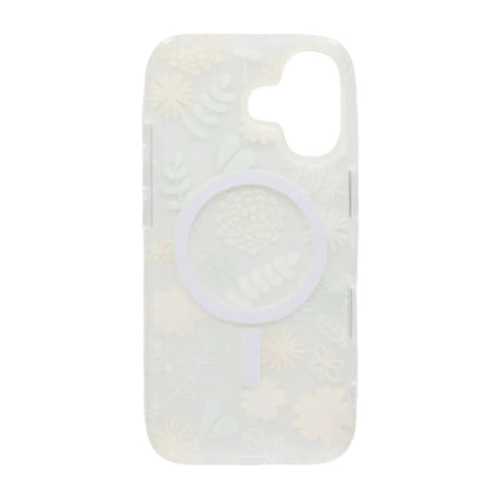 iPhone 17 Cover med blomstermønster og mat finish samt MagSafe Gul