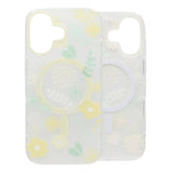 iPhone 17 Cover med blomstermønster og mat finish samt MagSafe Gul