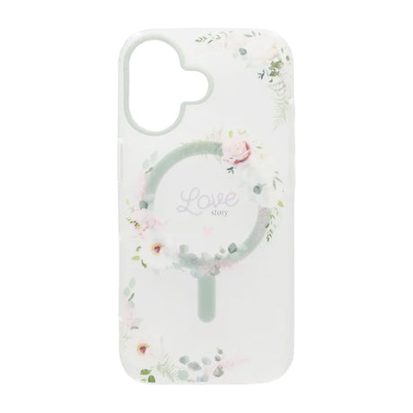 iPhone 17 Cover med blomstermønster og mat finish samt MagSafe Love Story