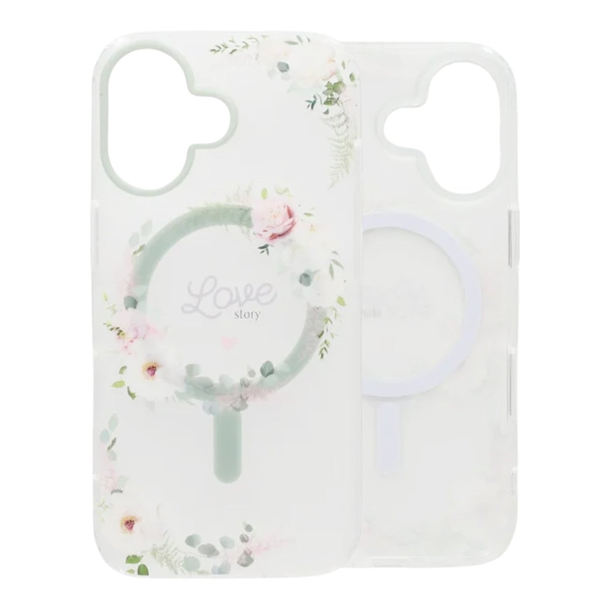 iPhone 17 Cover med blomstermønster og mat finish samt MagSafe Love Story