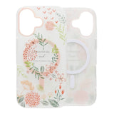 iPhone 17 Cover med blomstermønster og mat finish samt MagSafe Orange
