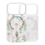 iPhone 17 Pro Cover Floral Matte MagSafe Grøn