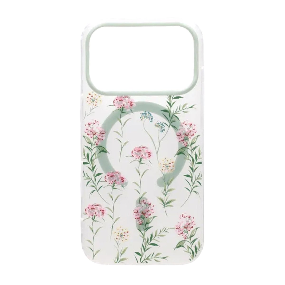 iPhone 17 Pro Cover Floral Matte MagSafe Grøn