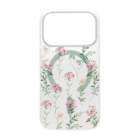 iPhone 17 Pro Cover Floral Matte MagSafe Grøn