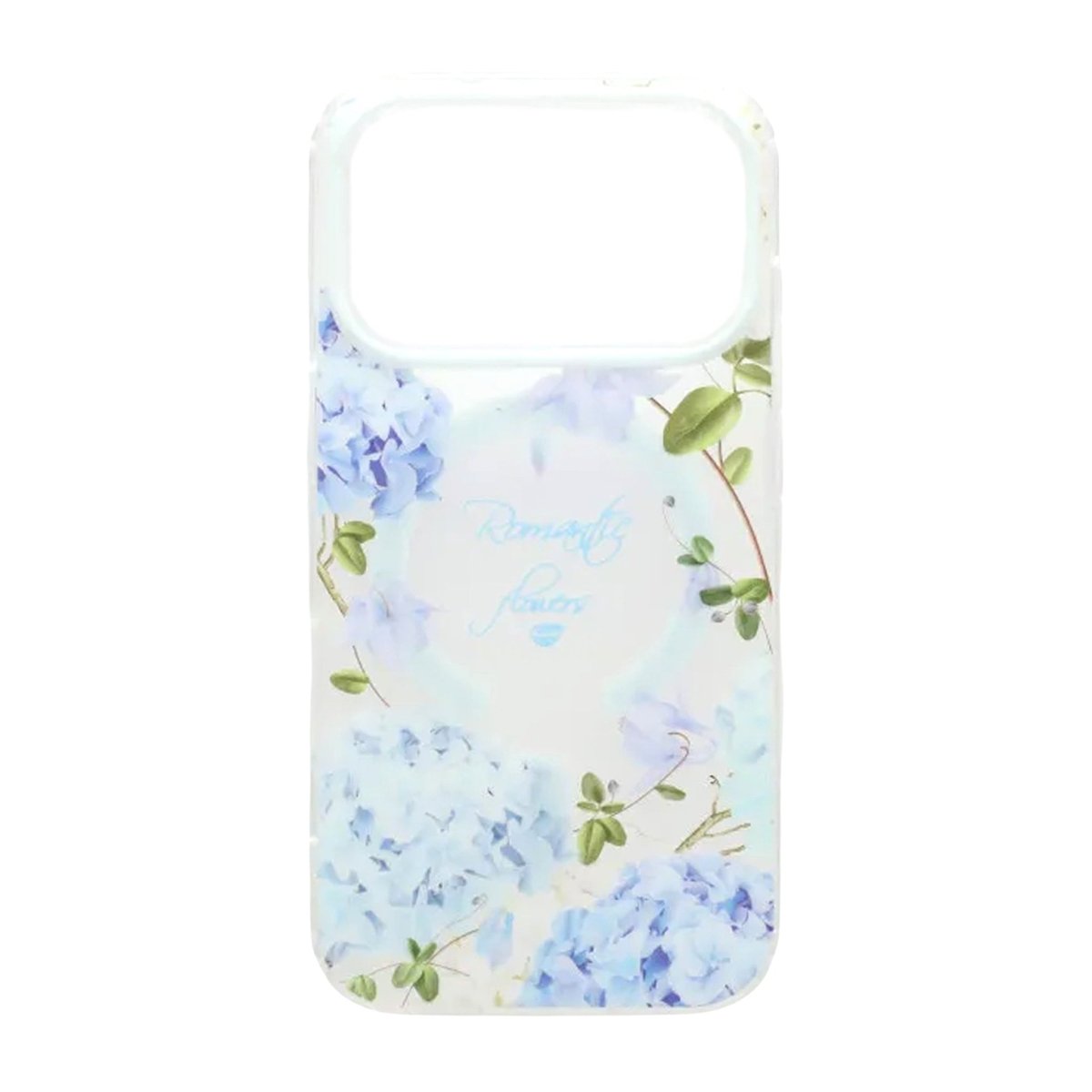 iPhone 17 Pro Max Cover Floral Matte MagSafe Blå