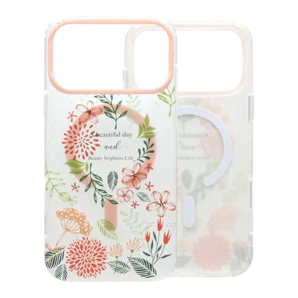 iPhone 17 Pro Cover Floral Matte MagSafe Orange