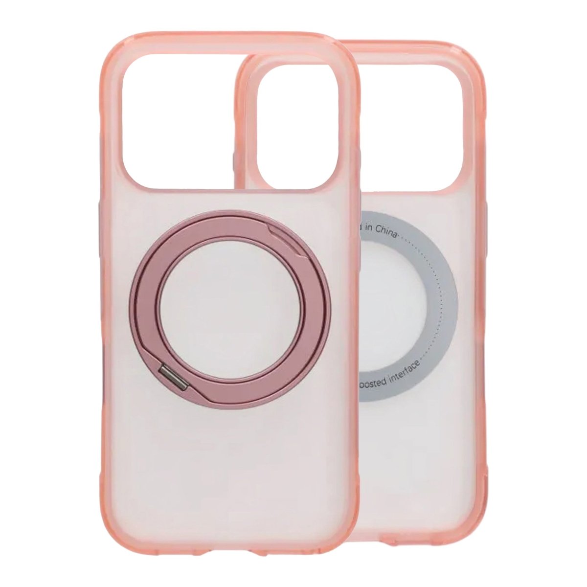 iPhone 17 Pro Max/iPhone 18 Pro Max Cover Mat ringstativ MagSafe Lyserød
