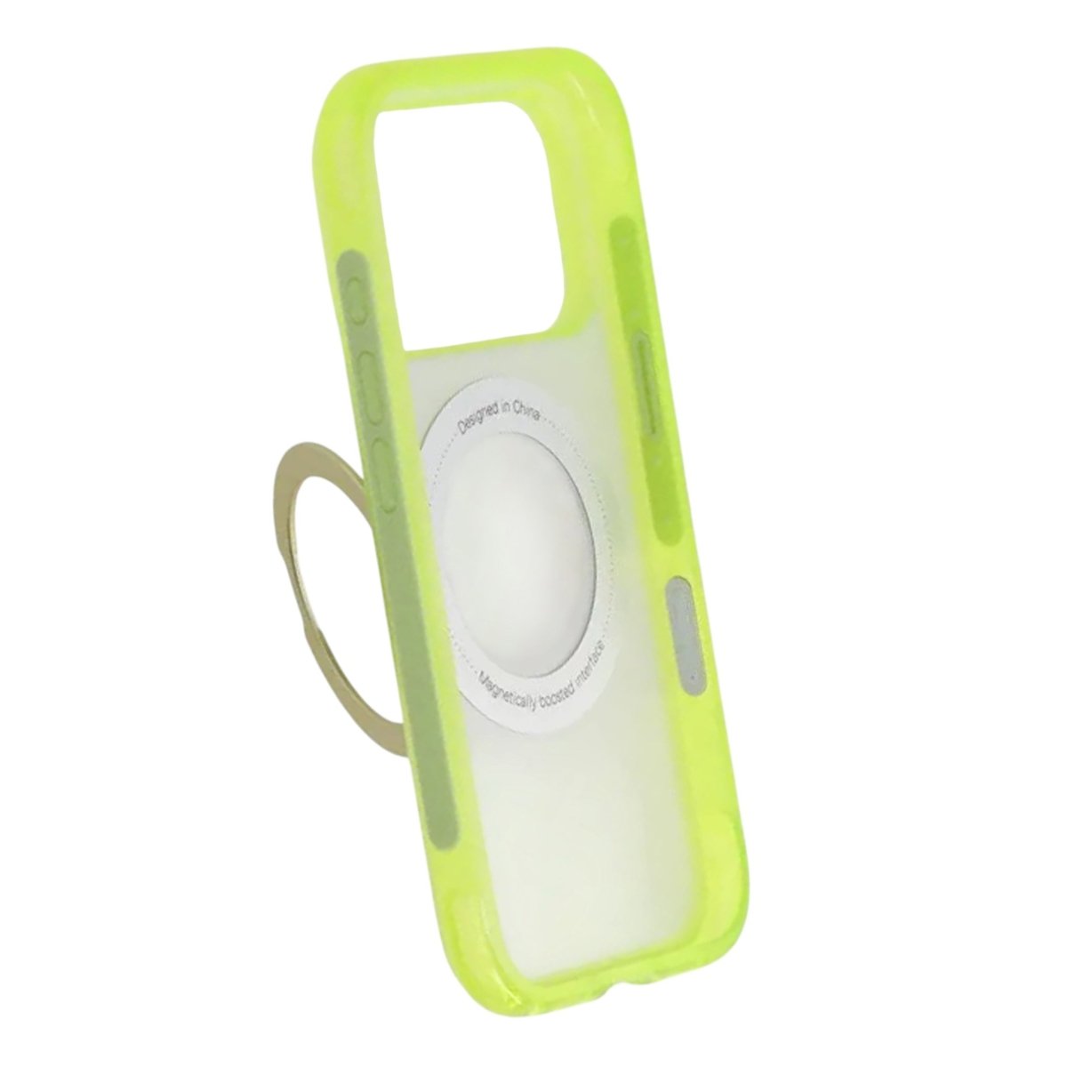 iPhone 17 Pro/iPhone 18 Pro Cover med mat ringstativ og MagSafe Gul