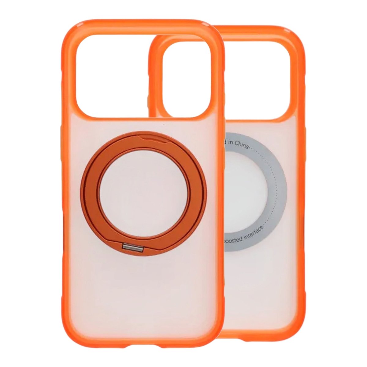 iPhone 17 Pro/iPhone 18 Pro Cover med mat ringstativ og MagSafe Orange