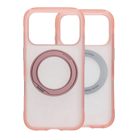 iPhone 17 Pro/iPhone 18 Pro Cover med mat ringstativ og MagSafe Lyserød