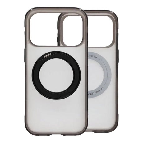 iPhone 17 Pro/iPhone 18 Pro Cover med mat ringstativ og MagSafe Sort