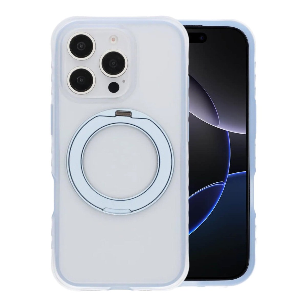 iPhone 16 Pro Max Cover MagSafe-ringholder Blå