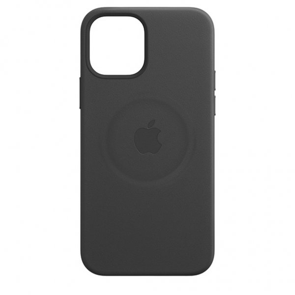 Apple Original iPhone 12 Pro Max Cover Leather Case MagSafe Sort