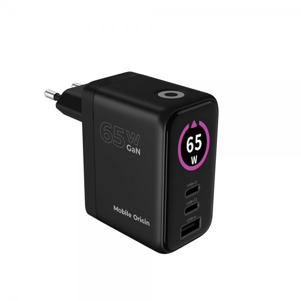 Mobile Origin Oplader med Display GaN 65W