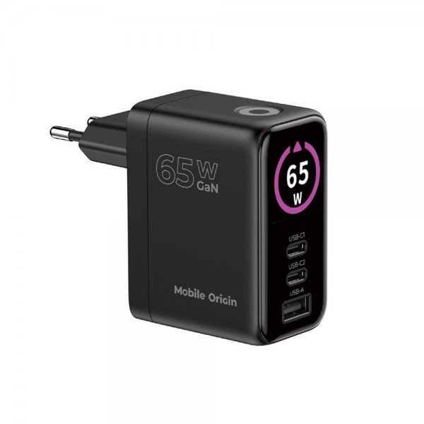 Mobile Origin Oplader med Display GaN 65W