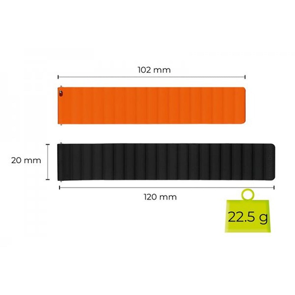 Mobile Origin Samsung Galaxy Watch 20mm Armbånd Easy Strap Sort Orange