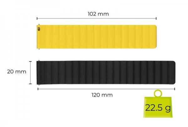 Mobile Origin Samsung Galaxy Watch 20mm Rem Easy Strap Sort Gul