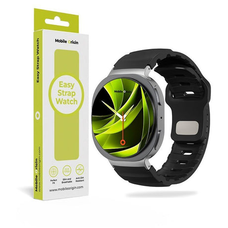 Mobile Origin Samsung Galaxy Watch 8/9 40/44mm/Classic 46mm Armband Easy Strap Svart