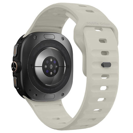 Mobile Origin Samsung Galaxy Watch Ultra 47mm Armband Easy Strap Silicone Beige