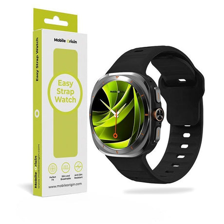 Mobile Origin Samsung Galaxy Watch Ultra 47mm Armband Easy Strap Silicone Svart