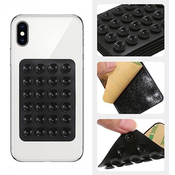 Mobilholder Sugekop Sort