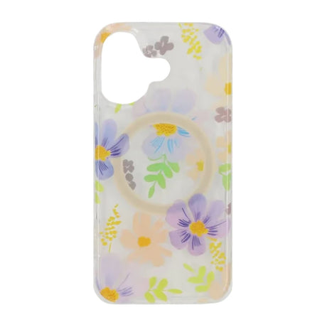 iPhone 17 Cover Floral MagSafe Lilla Gul