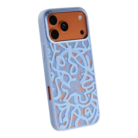 iPhone 17 Pro Cover Graffiti MagSafe Lyseblå