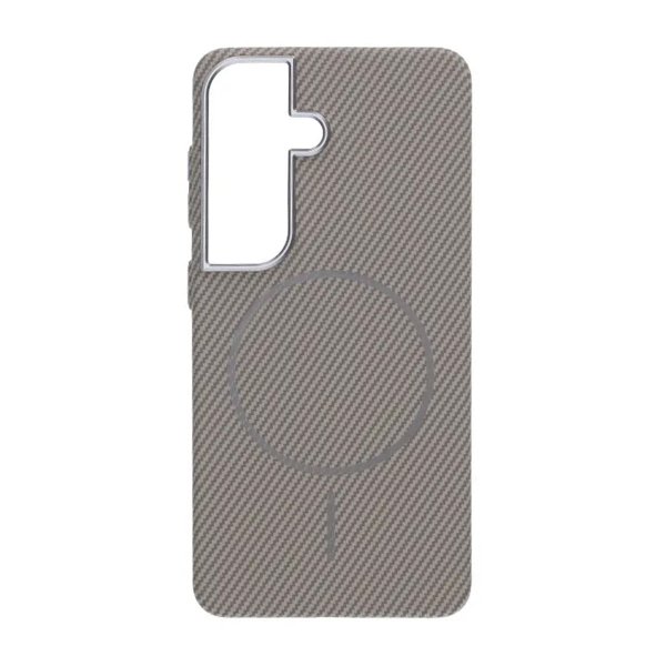 Samsung Galaxy S26 Plus Cover Kulfibermønster MagSafe Grå