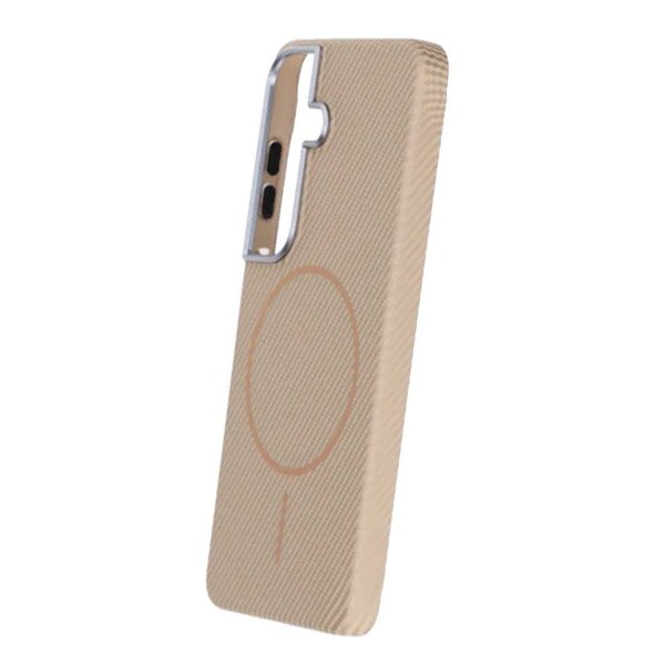 Samsung Galaxy S26 Plus Cover Kulfibermønster MagSafe Guld