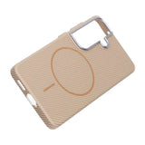 Samsung Galaxy S26 Plus Cover Kulfibermønster MagSafe Guld