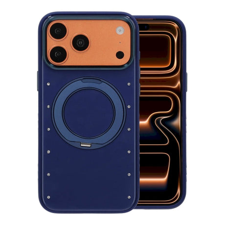 iPhone 17 Pro Max/iPhone 18 Pro Max Cover MagSafe-stativ Strass Blå