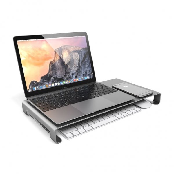 Satechi Aluminium Slim Monitor Stand Grå