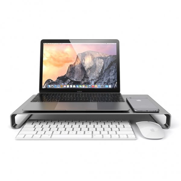 Satechi Aluminium Slim Monitor Stand Grå