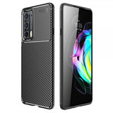 Motorola Edge 20 Cover Kulfibertekstur Sort