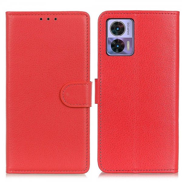 Motorola Edge 30 Neo Cover Litchi Rød
