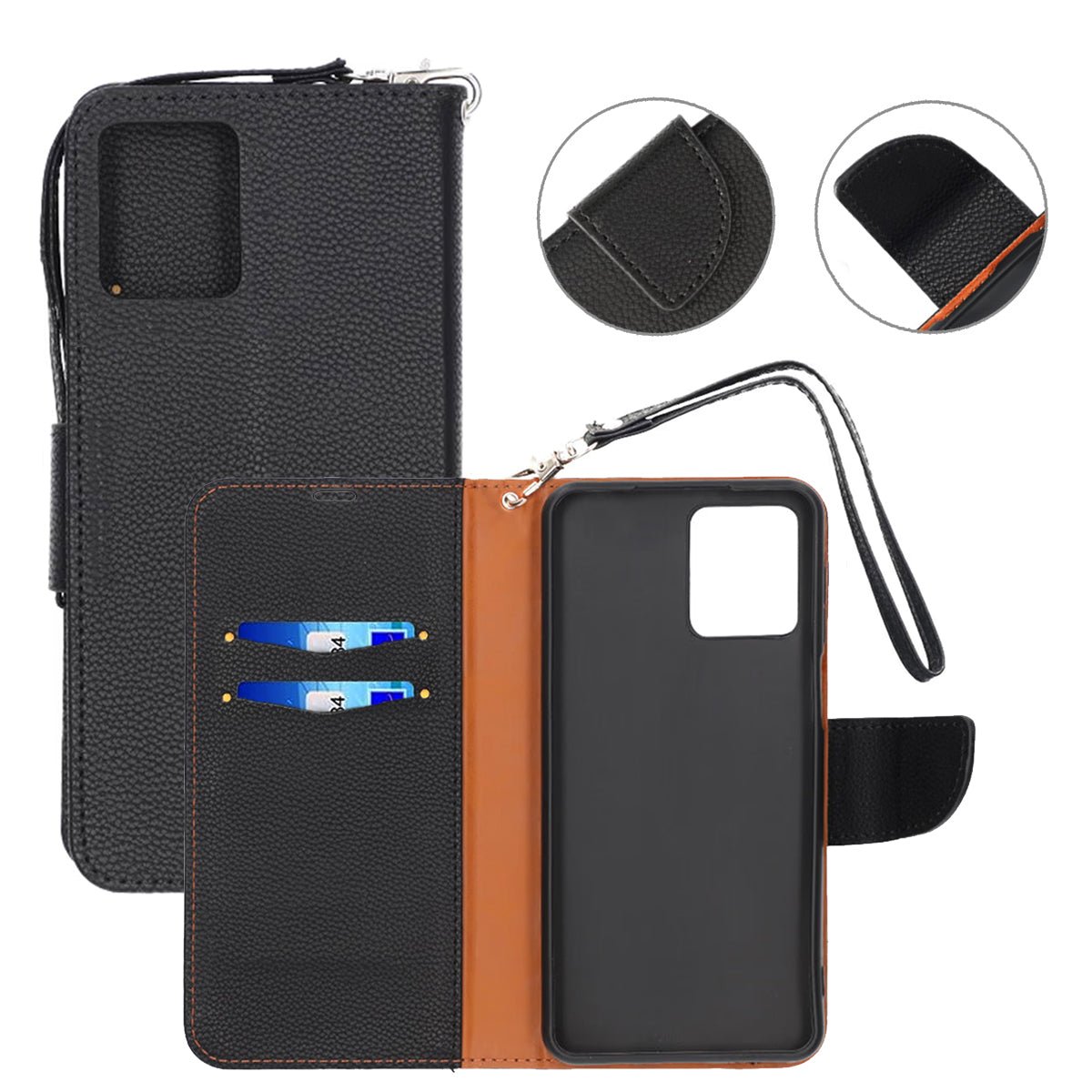 Motorola Moto G14 Etui med Kortholder Sort