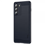 Mofi Motorola Moto G200 Cover Børstet Kulfibertekstur Blå