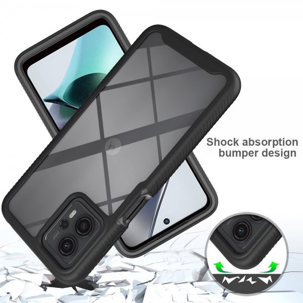 Motorola Moto G23 Cover med Indbygget skærmbeskyttelse Lilla