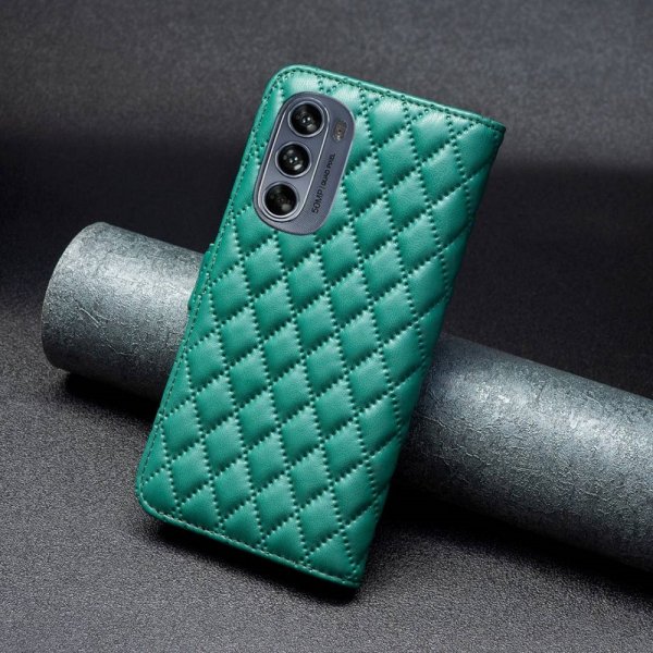 Motorola Moto G62 5G Cover Rhombusmønster Grøn
