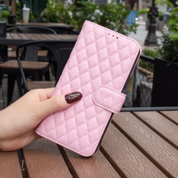 Motorola Moto G62 5G Cover Rhombus-mønster Rosa