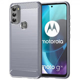 Motorola Moto G71 5G Cover Børstet Kulfibertekstur Grå