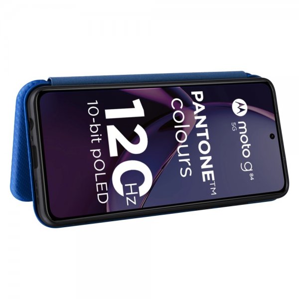 Motorola Moto G84 Cover Kulfibertekstur Blå
