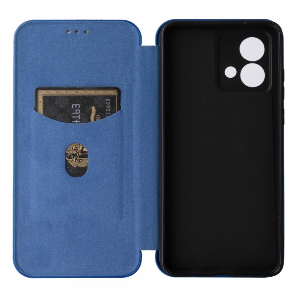 Motorola Moto G84 Cover Kulfibertekstur Blå