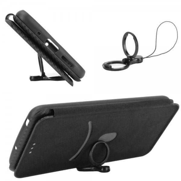 Motorola Moto G84 Cover Kulfibertekstur Sort