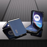ABEEL Motorola Razr 40 Ultra Cover Ægte Læder Blå