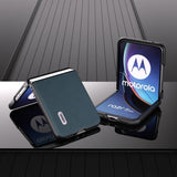 ABEEL Motorola Razr 40 Ultra Cover Ægte Læder Grøn