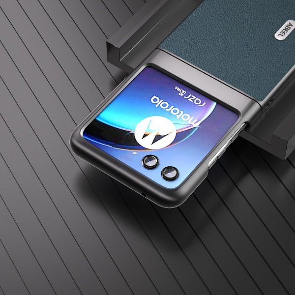 ABEEL Motorola Razr 40 Ultra Cover Ægte Læder Grøn