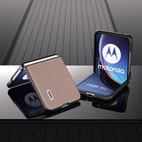 ABEEL Motorola Razr 40 Ultra Cover Ægte Læder Lyserød